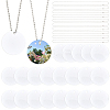 45Pcs Blank Double-sided Heat Transfer Aluminium Pendants DIY-SP0006-29A-1