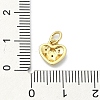 Heart Theme Brass Micro Pave Cubic Zirconia Charms KK-H475-56G-09-3