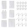 Craftdady 6Pcs DIY Geometry Earrings Silicone Resin Casting Molds DIY-CD0001-27-1