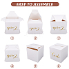 1 Set Square Printed Cardboard Boxes for Wedding Cards CBOX-SP0001-01B-4