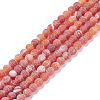 Natural & Dyed Crackle Agate Bead Strands G-T056-8mm-05-2