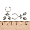 316 Surgical Stainless Strawberry Hoop Earrings EJEW-C160-11B-3