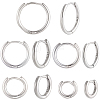 5 Pair 5 Styles Brass Hoop Earrings EJEW-BBC0001-90-1