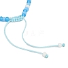 Tortoise Synthetic Turquoise Braided Bead Bracelets for Women BJEW-JB11694-4