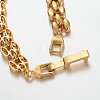 Brass Cubic Zirconia Link Chain Bracelets BJEW-F206-18-3