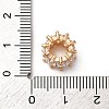 Brass Micro Pave Clear Cubic Zirconia Beads KK-D378-24G-01-3