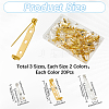 120Pcs 6 Styles Iron Brooch Findings IFIN-SP0001-32-2