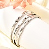 Non-Tarnish 304 Stainless Steel Cuff Bangles BJEW-K222-02P-6