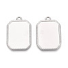 304 Stainless Steel Pendant Cabochon Settings STAS-N108-76P-1
