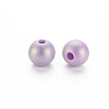 Spray Painted Opaque Acrylic Beads X-ACRP-S679-B33-3