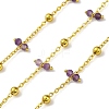 Handmade Faceted Natural Amethyst Beaded Chains CHC-L050-02G-09-1