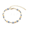 Golden Plated Brass Link Chains Bracelets BJEW-JB06060-1