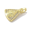 Brass Micro Pave Clear Cubic Zirconia Pendants KK-M300-12G-02-2