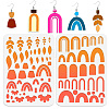 2Pcs 2 Style PET Plastic Earring Handwork Template DIY-WH0571-001-1