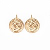 Brass Micro Pave Clear Cubic Zirconia Charms KK-S356-715-1