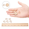 Brass Hoop Earring Findings with Latch Back Closure LS-KK-L148-07-3