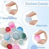 DIY Round Iridescent Transparent Resin & Frosted Acrylic Beads Jewelry Making Findings Kits DIY-YW0009-40-3