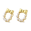 Rack Plating Brass Studs Earrings EJEW-R162-37G-2