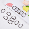 20Pcs Iron D Rings IFIN-SP0001-21A-B-3
