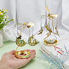 Fairy & Moon Stainless Steel Rotating Tealight Candle Holder DIY-FG0005-17G-3