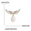 Alloy and Clear Rinestone Wings Brooch PW-WG6BAD7-01-1