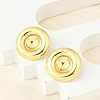 Flat Round 304 Stainless Steel Stud Earrings EJEW-A125-60G-3