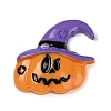 Pumpkin with Witch Hat Halloween Opaque Resin Decoden Cabochons RESI-R446-01A-1