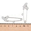 Crisscross Heart 304 Stainless Steel Safety Pins Brooch Findings SA-CBA098D-15E-P01-3
