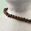 Natural Tiger Eye Round Bead Stretch Bracelets BJEW-L594-B02-4