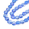 Electroplate Transparent Glass Beads Strands EGLA-N002-27-C03-3