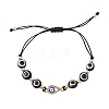 Resin Evil Eye Braided Bead Bracelets for Women BJEW-FS00018-07-1