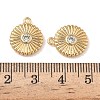 Brass Micro Pave Cubic Zirconia Grooved Pendants KK-A280-04A-G-3