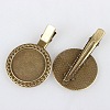 Vintage Hair Accessories Components Iron Alligator Hair Clip Findings Alloy Cabochon Bezel Settings X-PALLOY-O035-25AB-NF-2