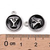 Platinum Plated Alloy Charms LS-ENAM-S118-02Y-P-3