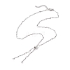 2Pcs 2 Colors 304 Stainless Steel Slider Necklace Makings AJEW-JB01265-2