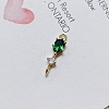 Brass Micro Pave Cubic Zirconia Pendants KK-TAC0010-04G-07-1