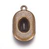 Tibetan Style Alloy Hat Pendants TIBEP-1023-AB-FF-4