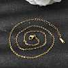2.5MM Unisex 304 Stainless Steel Textured Cable Chain Necklaces NJEW-P356-13G-1