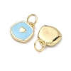 Brass Enamel Pendants KK-C251-36G-02-2