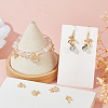 10Pcs 5 Styles Brass Micro Pave Clear Cubic Zirconia Pendants KK-HS0015-25-5