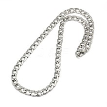 Tarnish Resistant Fashionable 304 Stainless Steel Curb Chain/Twisted Chain Necklaces STAS-A028-N126P