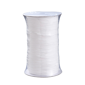 Round Polyester & Spandex Elastic Band for Mouth Cover Ear Loop, DIY Disposable Mouth Cover Material, White, 2.8mm, 300yard/Roll