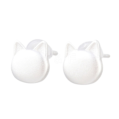925 Sterling Silver Stud Earrings EJEW-C176-01A-MS-1