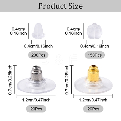 Plastic/Brass Ear Nuts FIND-YW0007-22-1