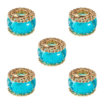 5Pcs Alloy European Beads MPDL-TADJ0001-02E-1
