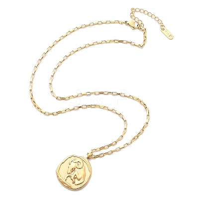 304 Stainless Steel Constellation Pendant Necklaces NJEW-K392-01G-01-1