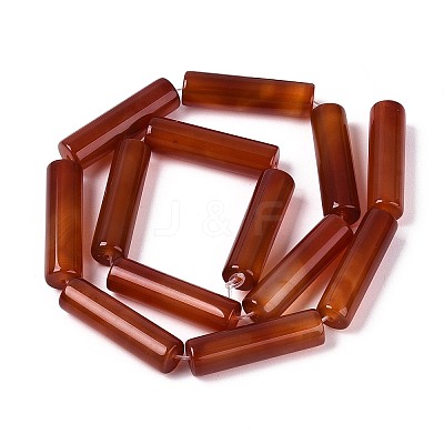 Dyed Natural Red Agate Beads Strands G-T144-30A-01-1