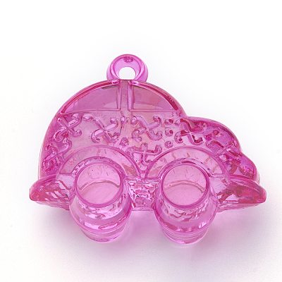 Transparent Acrylic Pendants TACR-T002-15-1