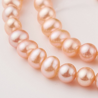 Natural Cultured Freshwater Pearl Beads Strands PEAR-G007-09-1