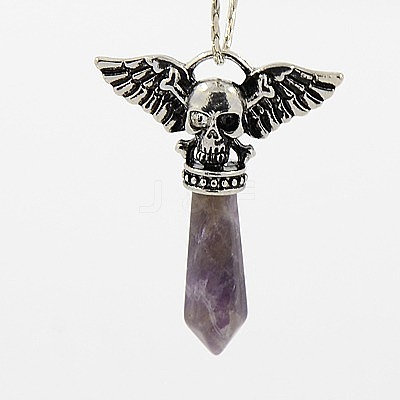 Natural Amethyst Pendants G-J063-03AS-1